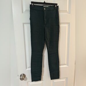Hollister Green and Black houndstooth Pants